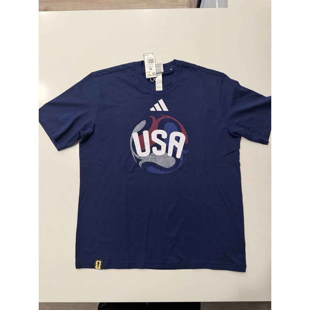 Adidas USA FIFA World Cup 2026 OLP Tee Mens XL Navy Blue Soccer Shirt JZ8930